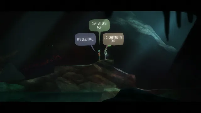 Choice-based preview text in Oxenfree