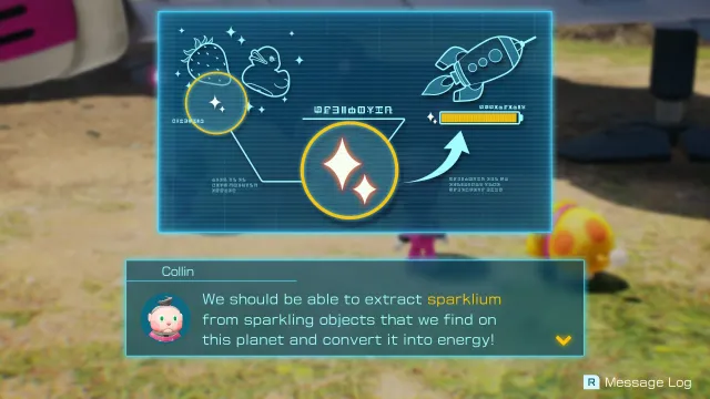 Sparklium instructions in Pikmin 4.