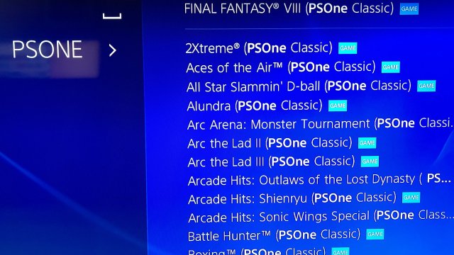 Instead of casually browsing the PS3 and Vita stores for Classics, search for "PSOne" or "PS2" so you don't miss anything.