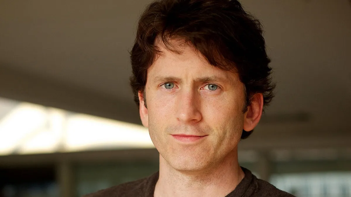 A close-up of Todd Howard's face.