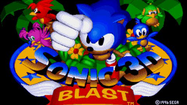 Sonic 3d blast's title screen
